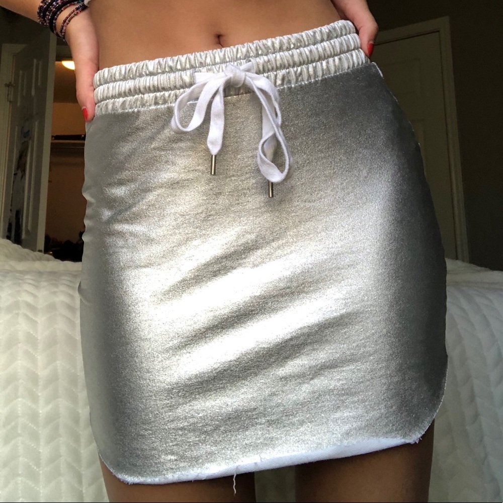 F21 Metallic Mini Skirt